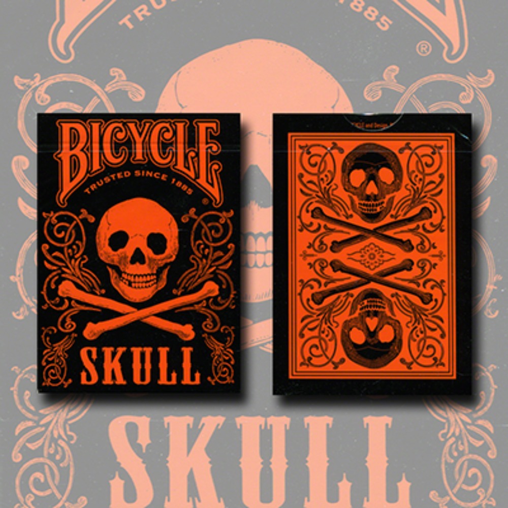 Bicycle Skull Metallic (Orange) USPCC by Gambler's Warehouse