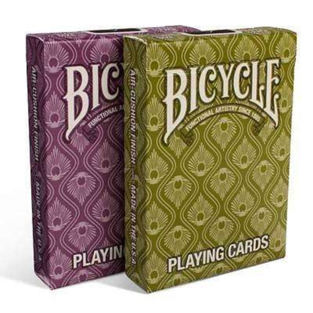 Peacock 2 Deck Set Green Purple Playing Cards