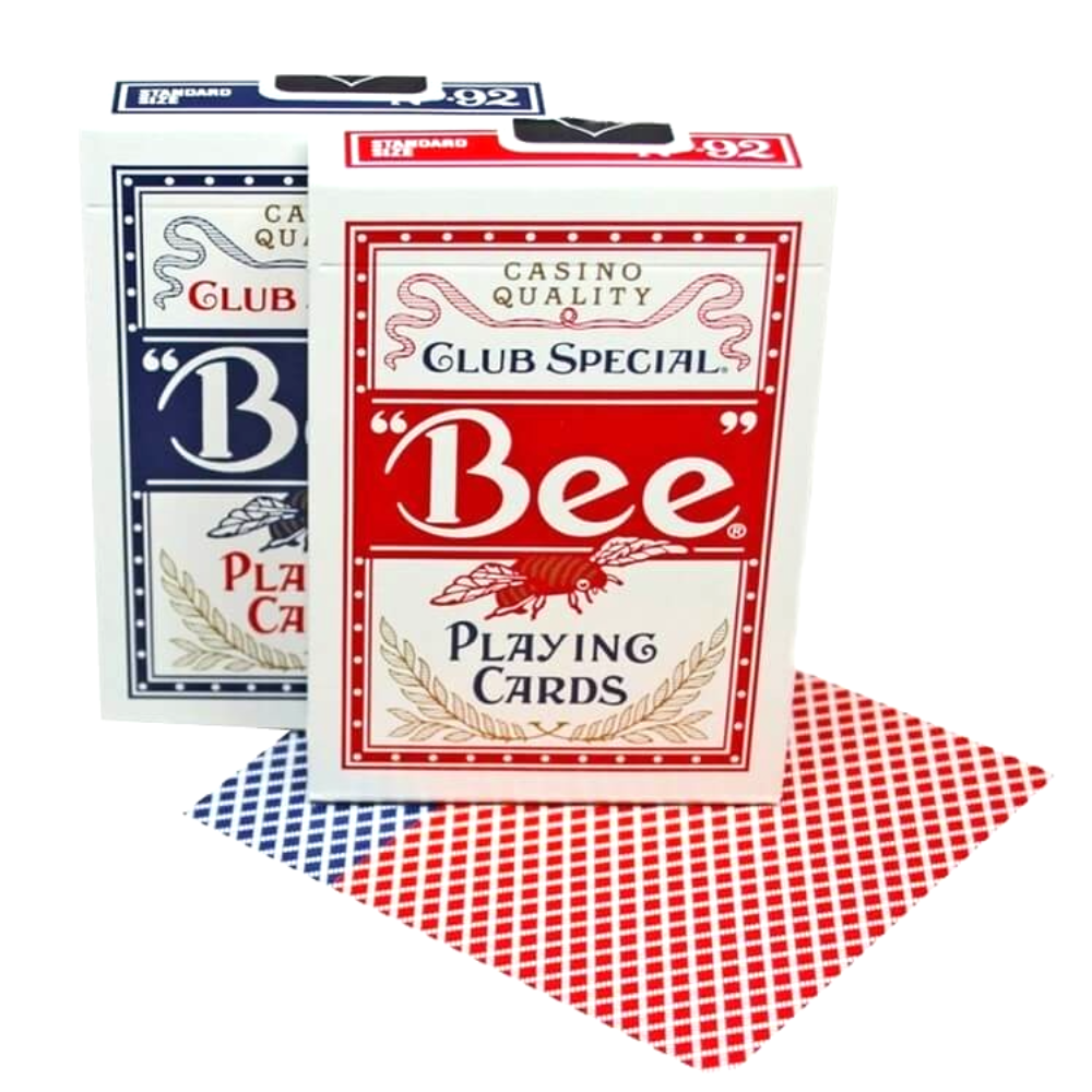 Bee (Blue & Red) - Cambric Finish Playing Card