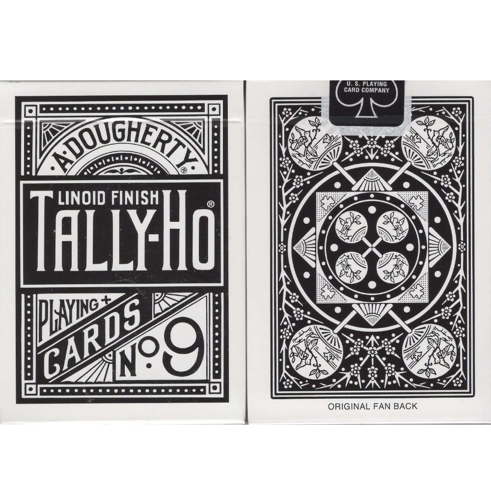 Cards Tally Ho Fan Back Poker size (Black)