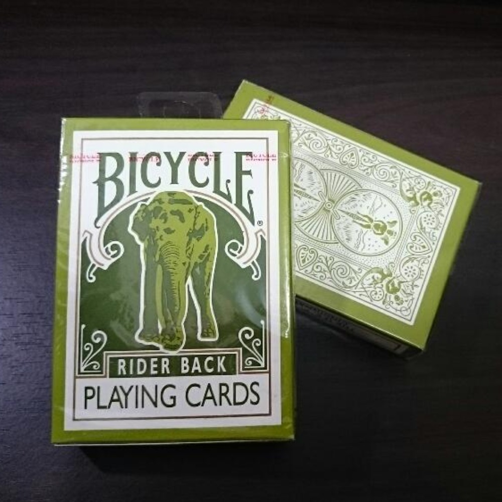 Bicycle Elephant Deck (Green) by USPCC